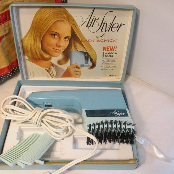 Vintage 1970's Lady Schick Electric Hair Dryer Comb Blower Cybil Shepherd - Picture 1 of 5